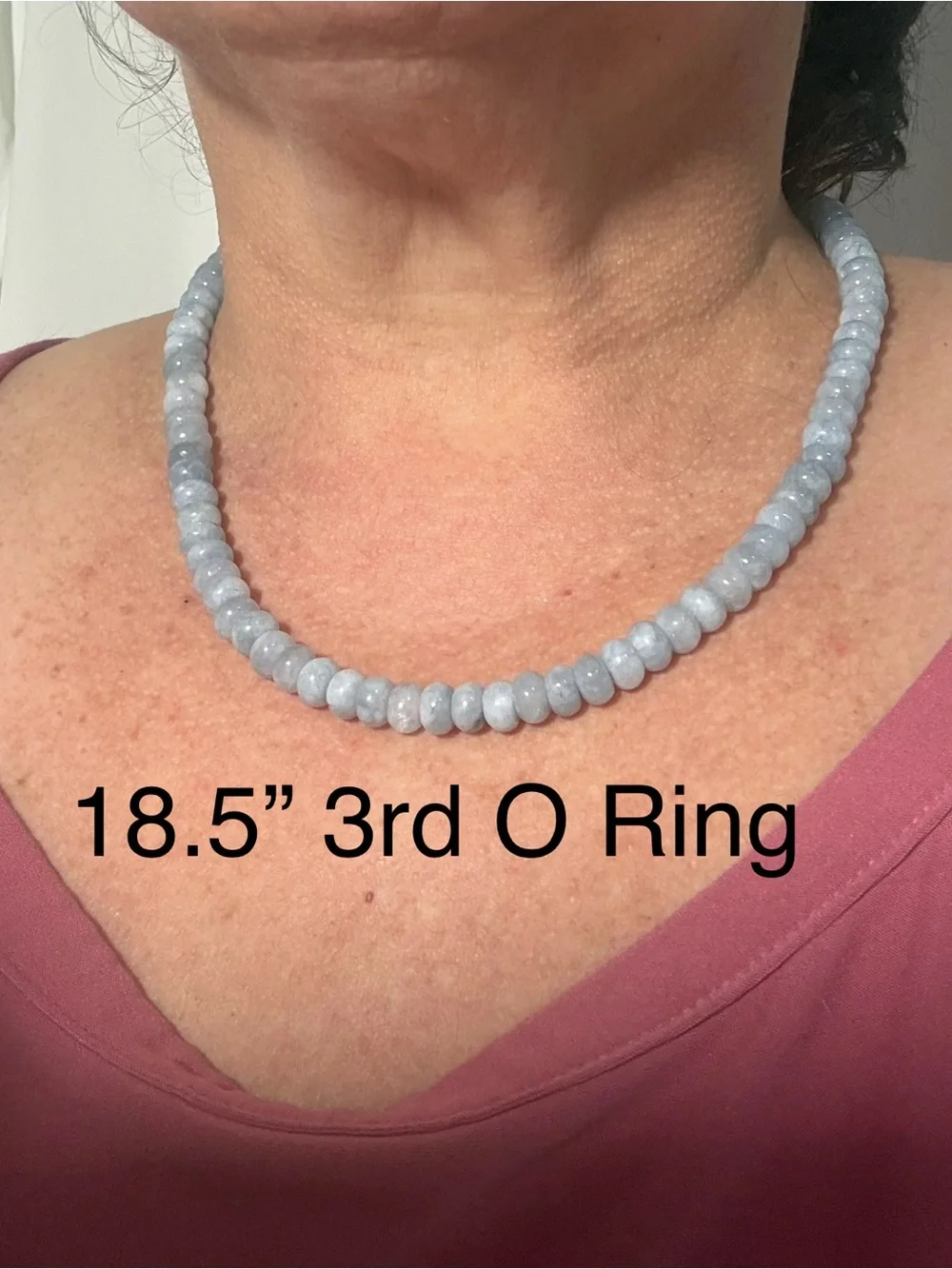 Mayamar Genuine Aquamarine Bead Adjustable Necklace - Light Blue